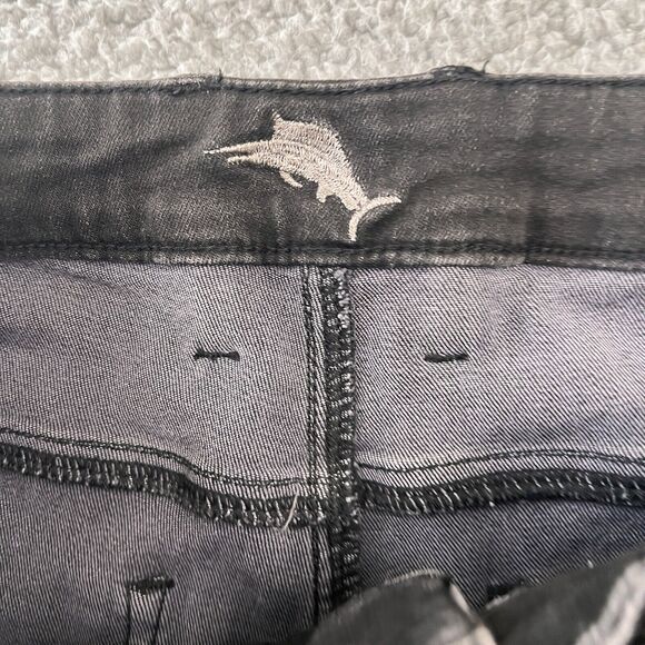 Tommy Bahama Tema Indigo High Rise Sparkle Tux Ankle Jeans Women Dark Wash 12x28 - Picture 2 of 9